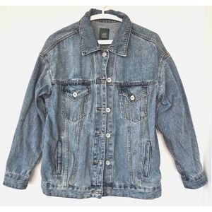 Wild Fable Foundational Denim Oversized Trucker Jacket Size XS Baggy Y2K Minimal